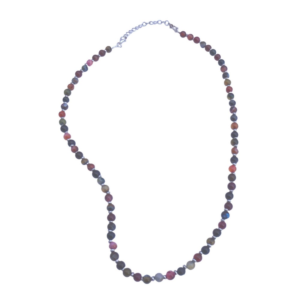 Colorful agate necklace 815